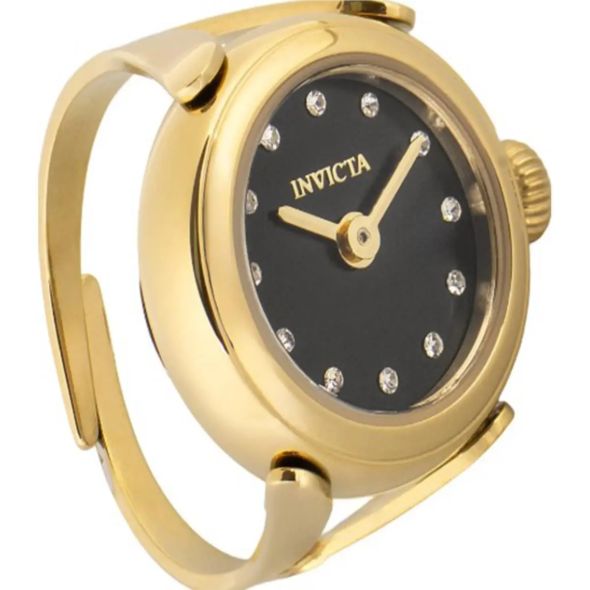Invicta Women`s 44482 Mini Quartz 2 Hand Black Dial Watch
