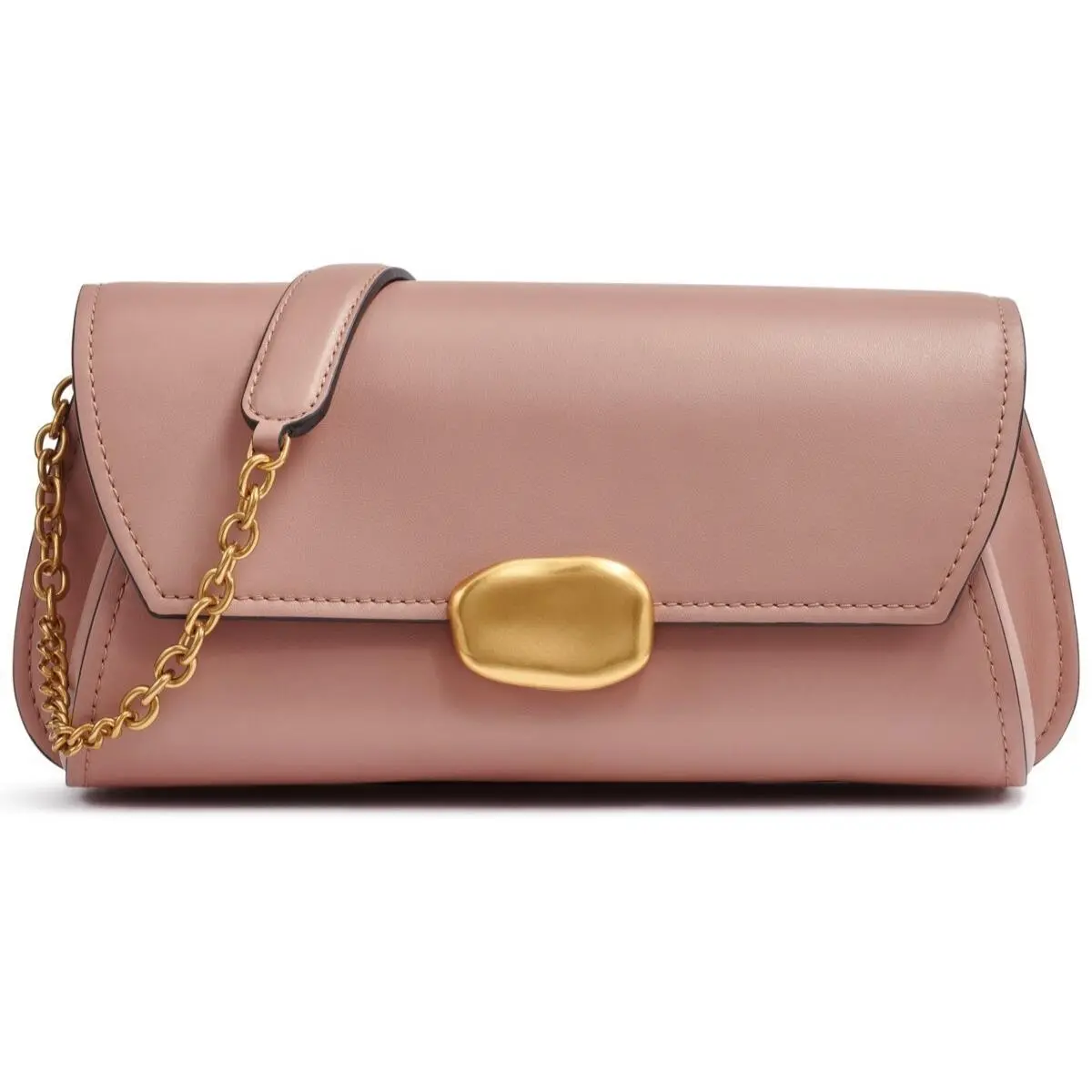 Donna Karan Sag Harbor Shoulder Bag Sculpted Italian Clay Pink by DKNY
