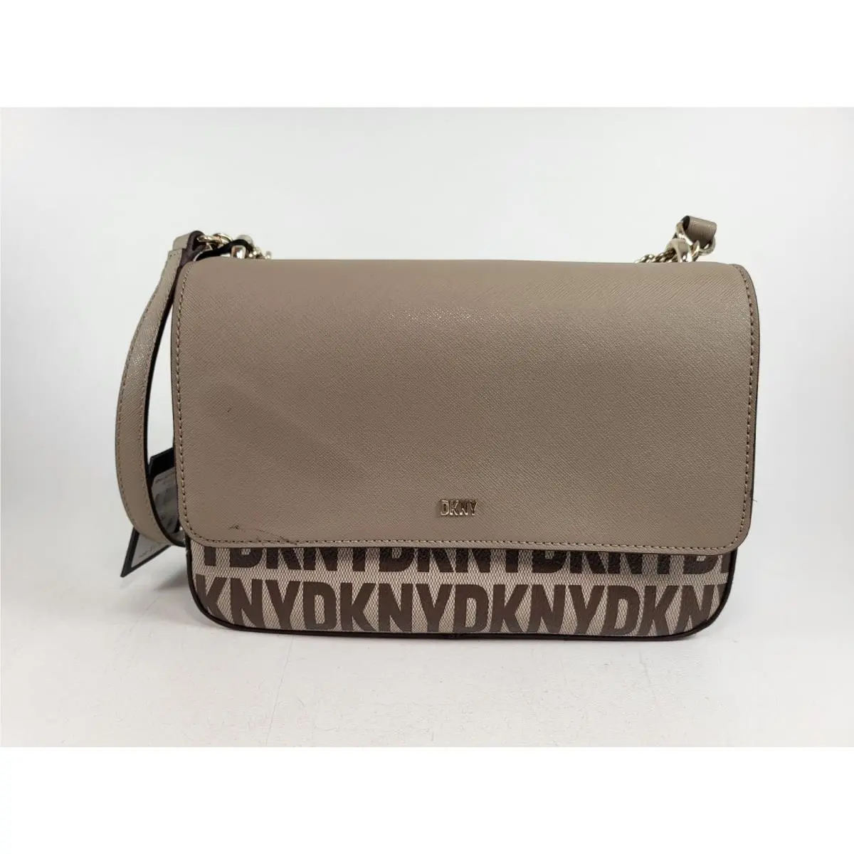 Dkny Sina Flap Shoulder Bag Logo Purse Crossbody Adjustable Cha