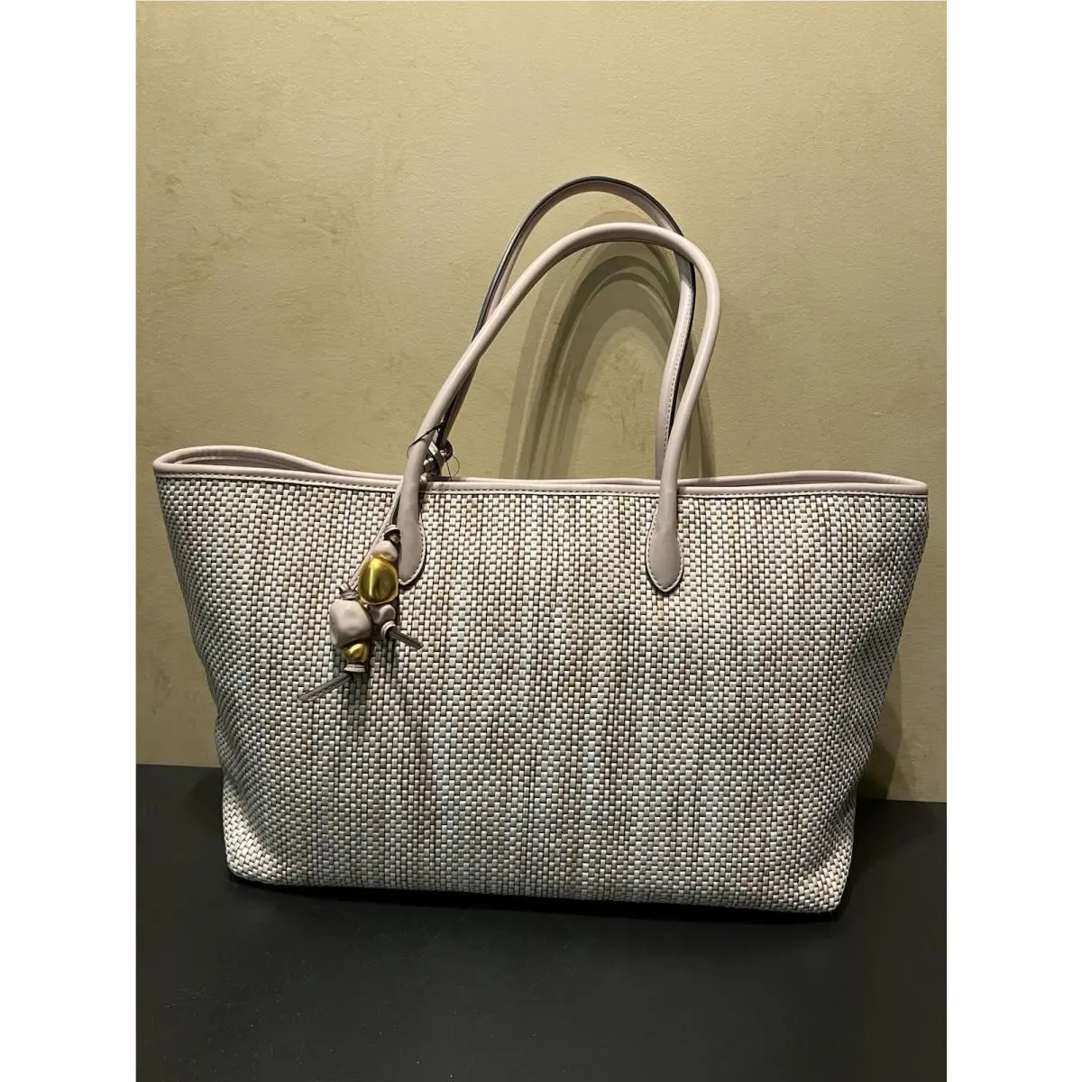 Donna Karan Weekend Large Raffia Tote Bag