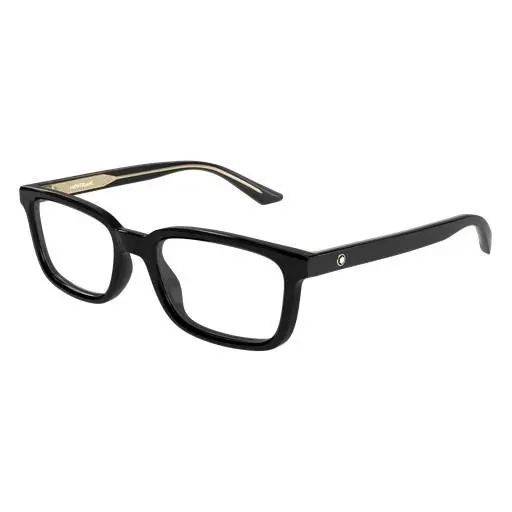 MB 0458OL Eyeglasses 006 Black by Montblanc