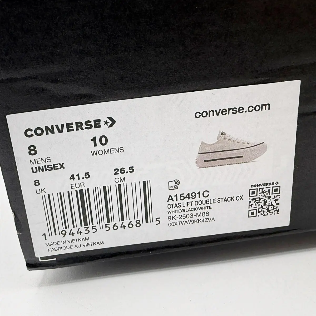 Converse shoes - converse all star lift double stack - A15491C - White (UPC: 194435564685) 8