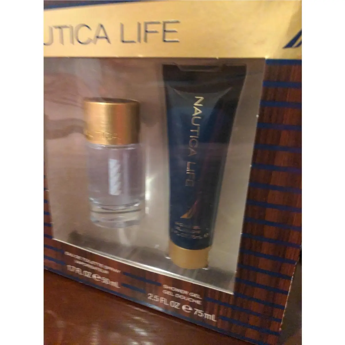 Life  For Men Set: Edt Spray 1.7oz + Shower Gel 2.5oz Shopworn by Nautica