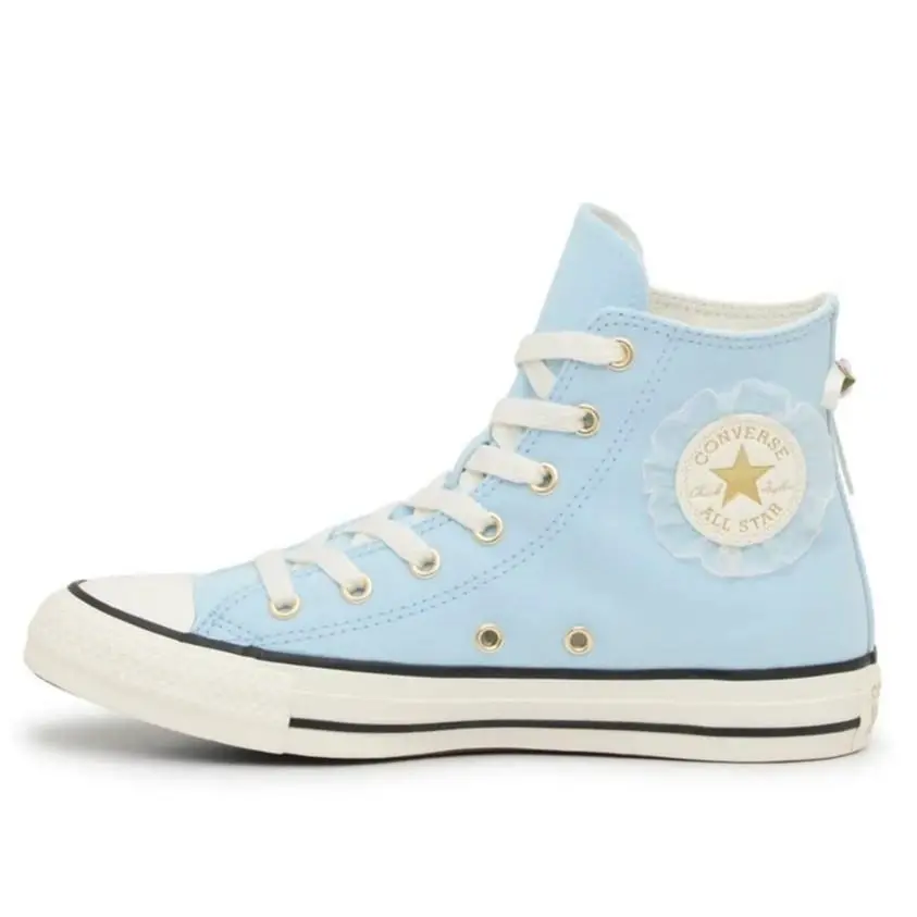 Kids Converse Chuck Taylor Size 6 Shoes Blue Fancy Floral High-top Girls