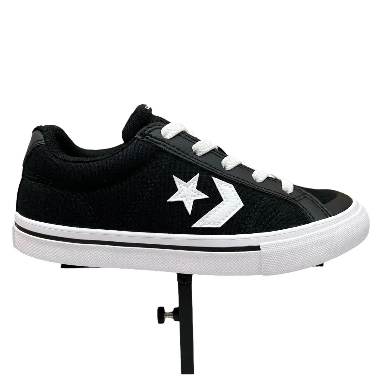 Converse Youth Boys Slip-on Skate Sneaker Size 3 Black-white Canvas Casual Shoes