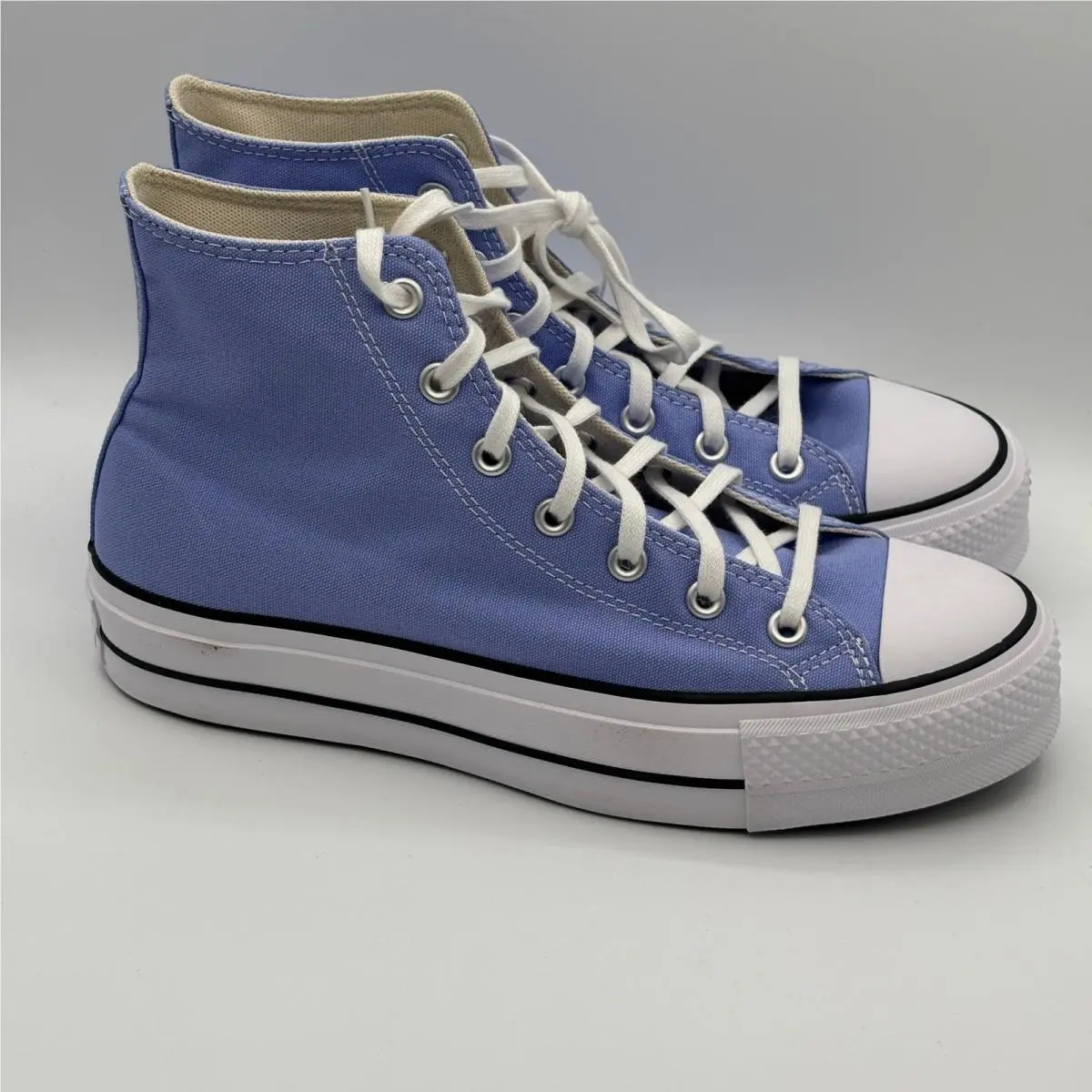 Converse Ctas Lift Hi Shoes Womens Size 9.5 Very Peri White Platform A16102F