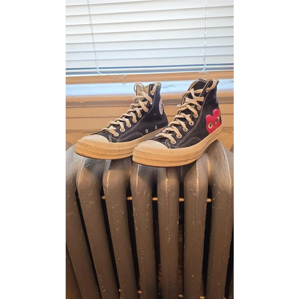 Comme Des Garçons Play x Converse Chuck 70 High Top Black Canvas Sneakers