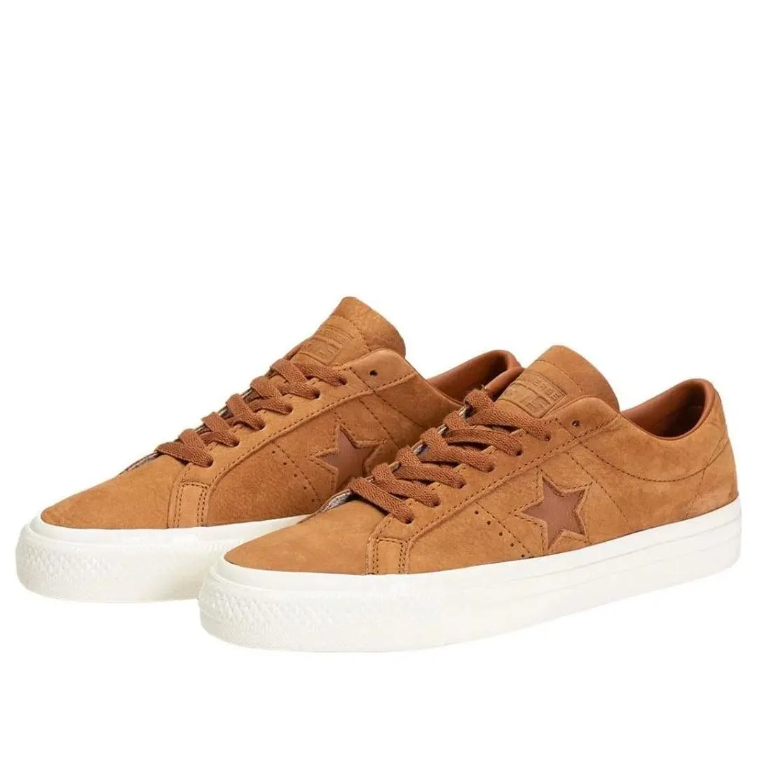 Converse Men`s 10.5 ON Star Pro Low Nubuck Warm Tan Egret