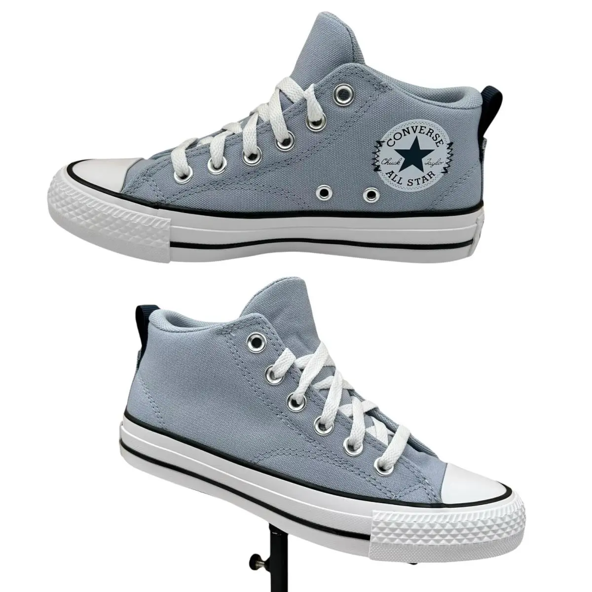 Converse Chuck Taylor All Star Youth Boys Girls Mid Top Sneaker Sz 4Y Rainy Daze