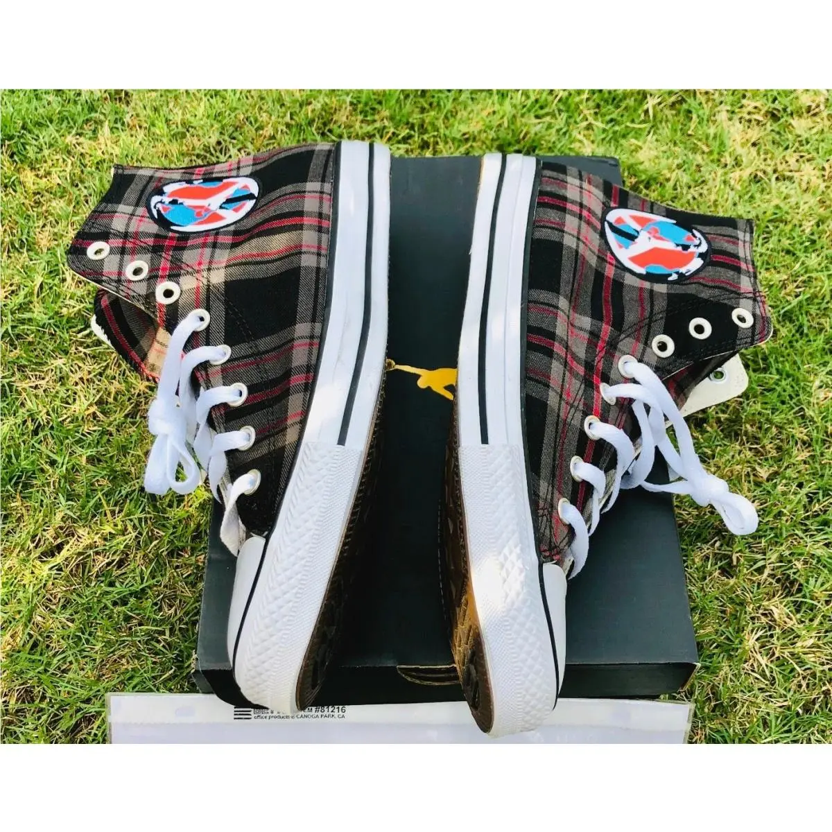 Converse shoes - Converse Chuck Taylor All Star - 167415F - Brown Grey White Plaid 1