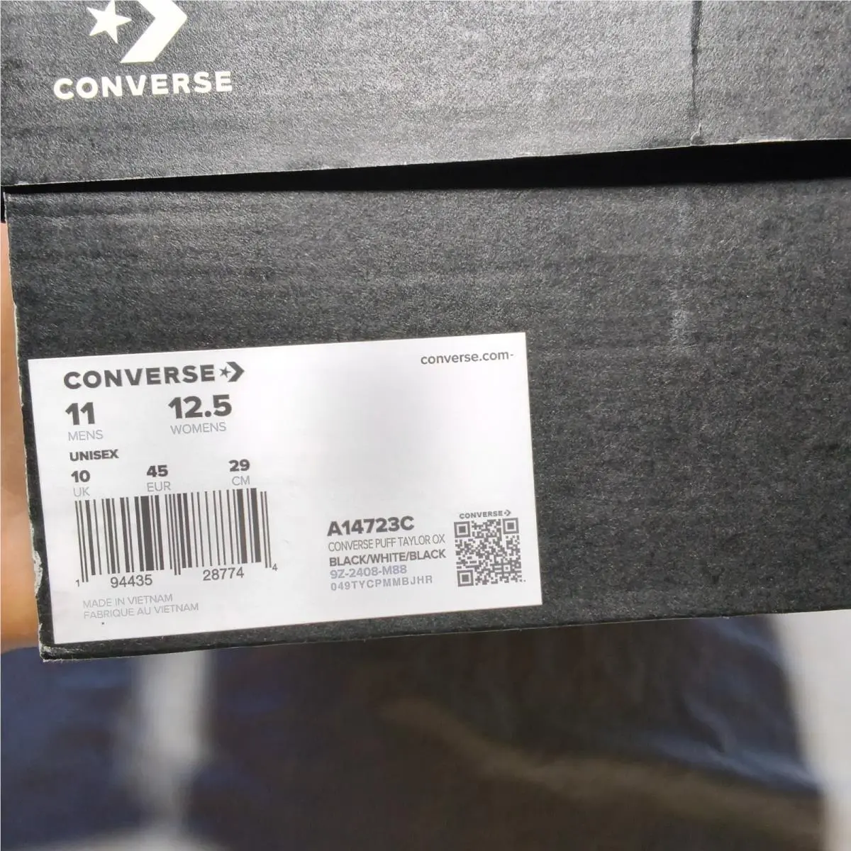 Converse shoes - Converse Chuck Taylor All Star - A14723C - Black, Manufacturer: Black/White/Black 9