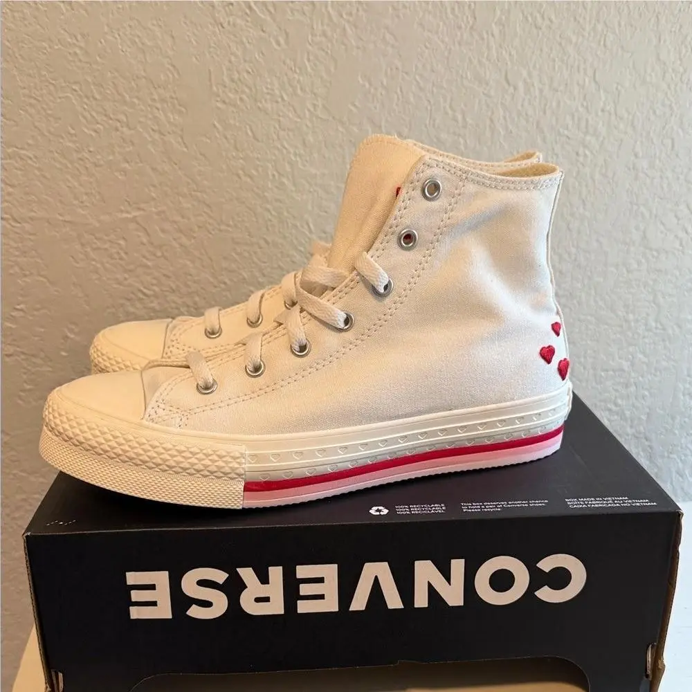Converse Chuck Taylor All Star Lift Valentine`s Day Platform Lace Up Sneakers Big Kids 7