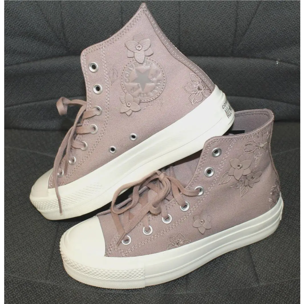 Converse Chuck Taylor All Star Lift Platform Women 7.5 Mauve/pink Floral A12809C