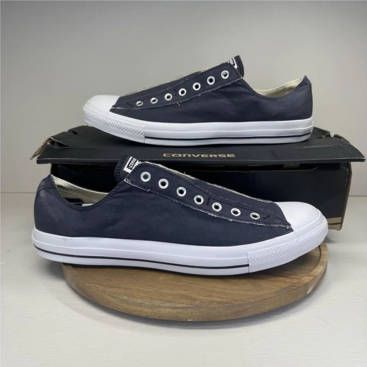 Converse Shoes Slip Ons No Laces Black 1T366 Mens Size 15