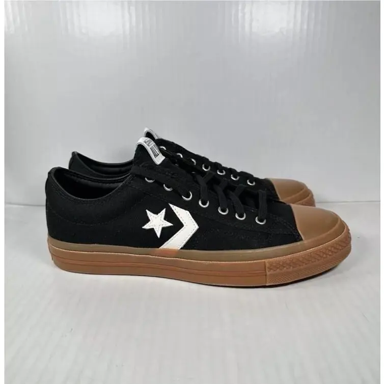 Converse Star Player 76 Ox Low Sneakers Black Gum Sole Men’s Shoes Size 10