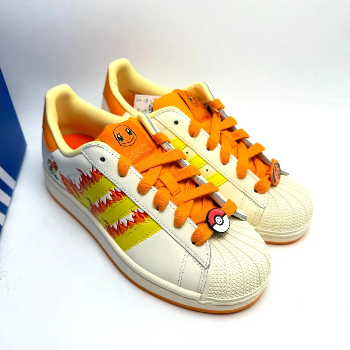 Adidas shoes - adidas Superstar II J - Superstar - White / Yellow / Orange 2