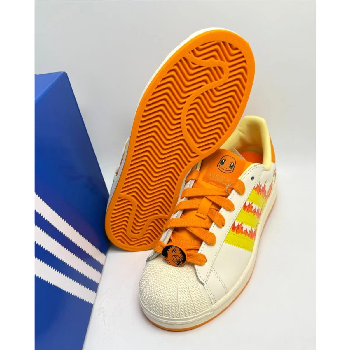 Adidas shoes - adidas Superstar II J - Superstar - White / Yellow / Orange 5