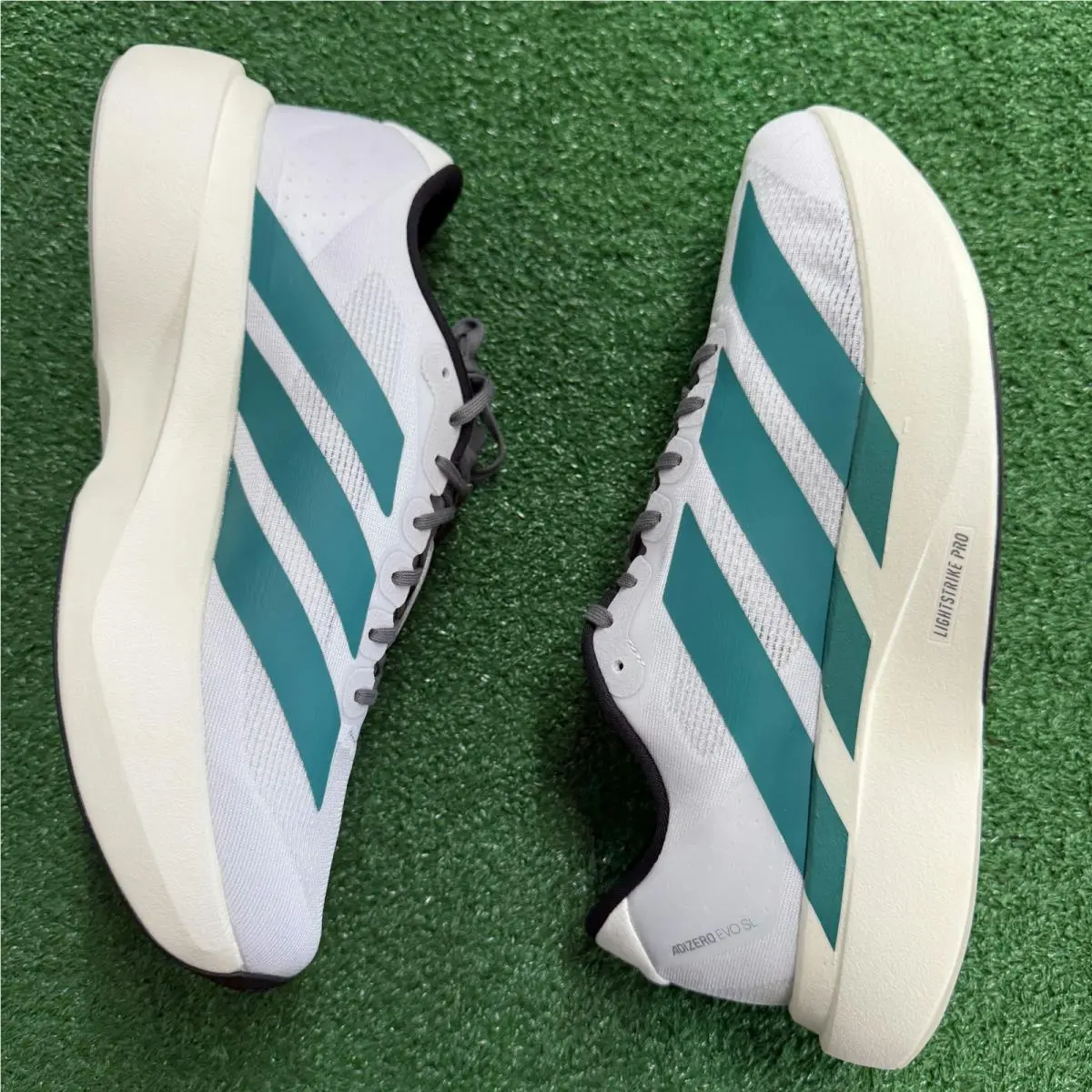 Adidas shoes - Adizero Evo SL White Pure Teal - JS4487 - White 1