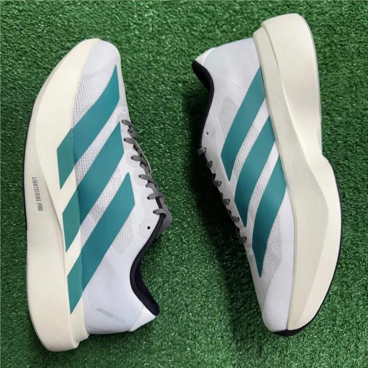 Adidas shoes - Adizero Evo SL White Pure Teal - JS4487 - White 5