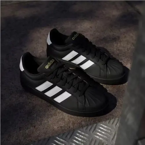 Adidas shoes - Core Black / Cloud White / Matte Gold 3