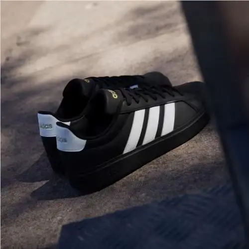Adidas shoes - Core Black / Cloud White / Matte Gold 4