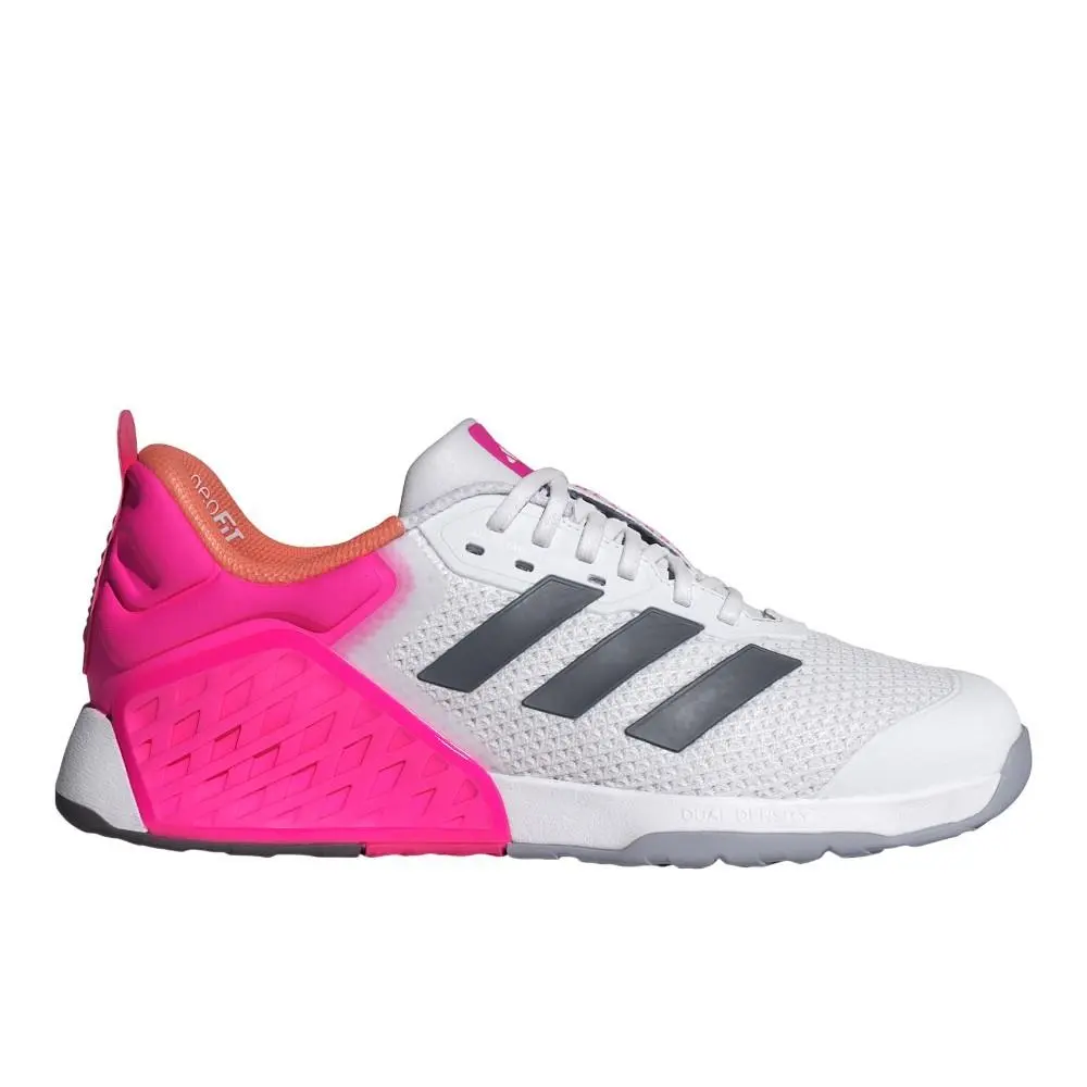 Adidas Dropset 3 Training Womens Grey Pink Sneakers Athletic Shoes JR1674