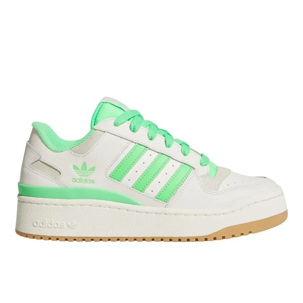 Adidas Forum Bold Stripes Womens Green White Sneakers Casual Shoes JR0485