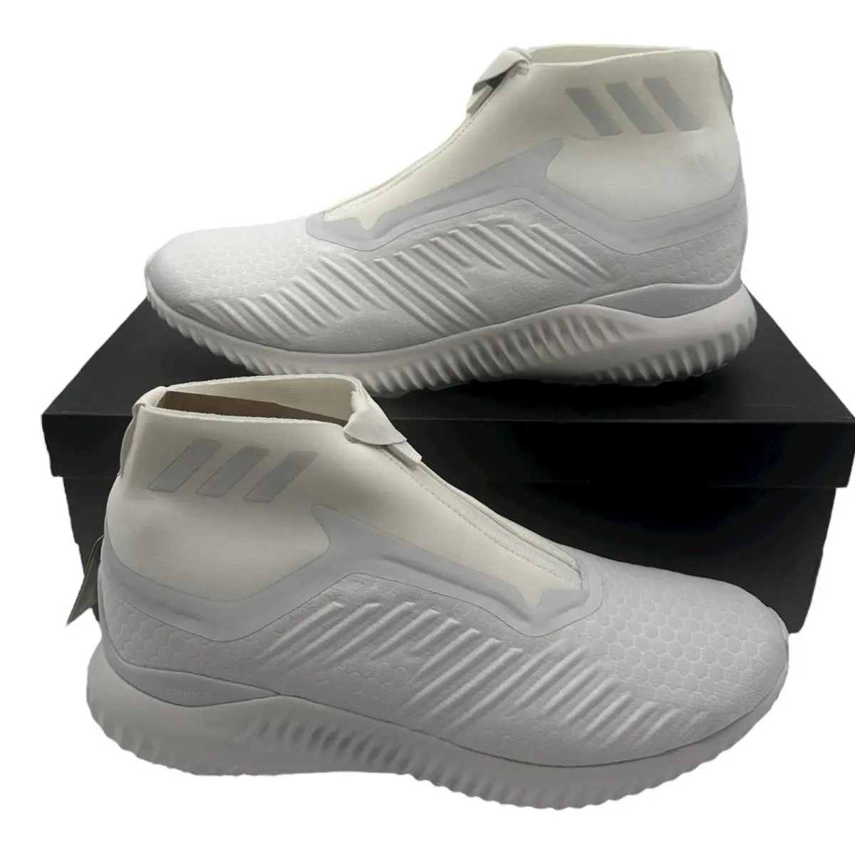 Adidas Kith x Alphabounce Zip Shoes Mens Sz 10 Crystal White Sneakers DA9707
