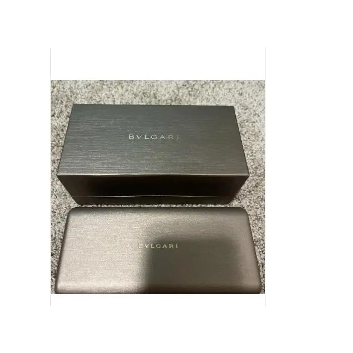 Bvlgari Bronze Hard Clamshell Eyeglasses Sunglasses Case with Cleaning Cloth
