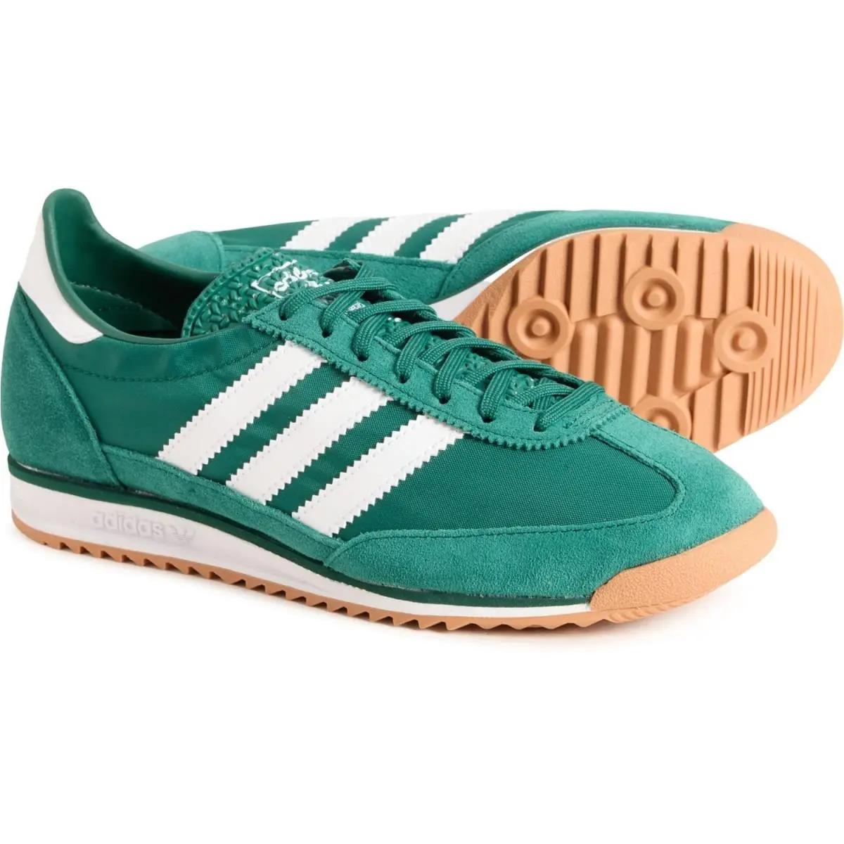 Adidas SL 72 OG Lace Up Sneakers JI0181 Kelly Green and White Women`s EU 40