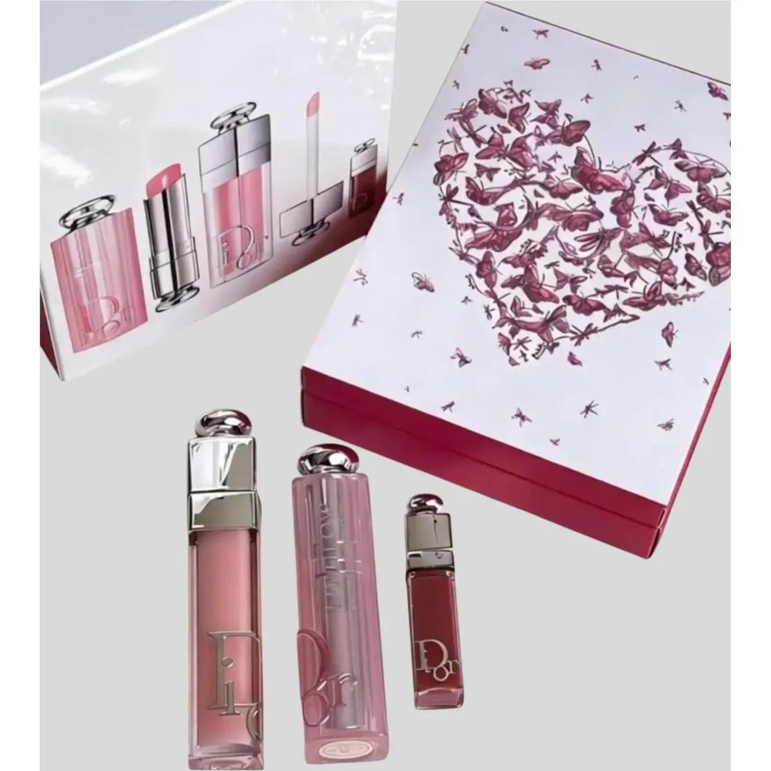 Dior Addict Lip Essentials 001 Pink 3pc Set Lip Gloss Gift For Women