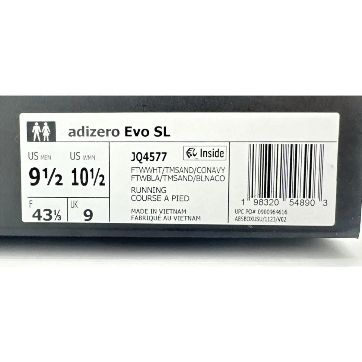 Adidas shoes - adidas Adizero Evo SL - Adizero Evo - JQ4577 - White Gold Navy Blue (UPC: 198320548903) 6