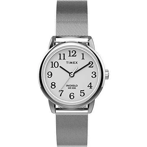 Timex Easy Reader TW2U07900 Women`s Watch Indiglo Stainless Steel Band