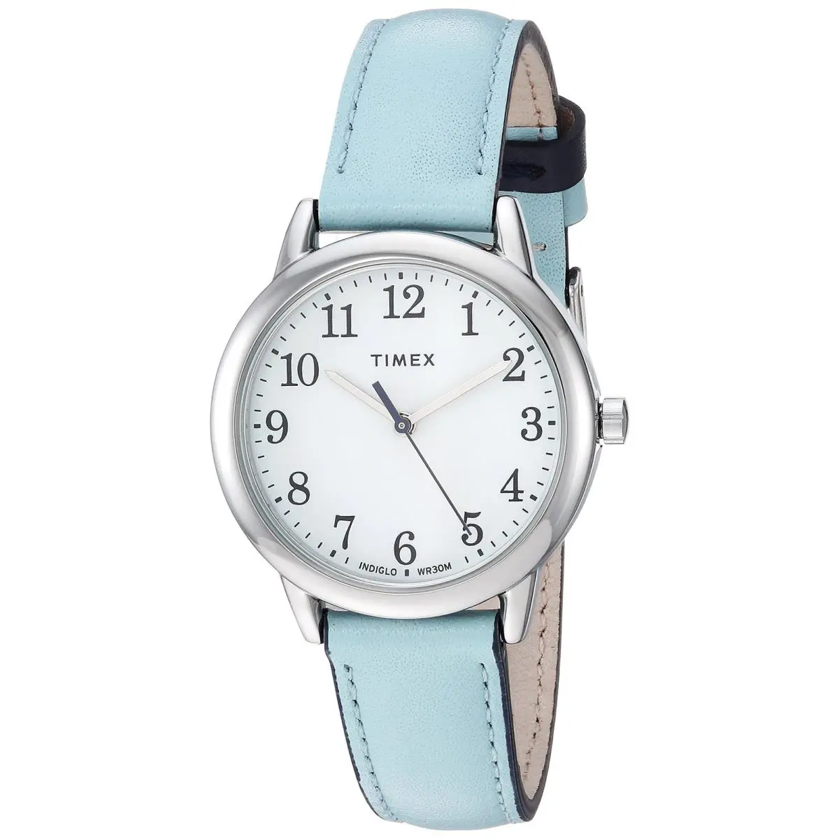 Timex Women`s Easy Reader 30mm Watch – 30mm Blue/Silver-Tone/White/30mm