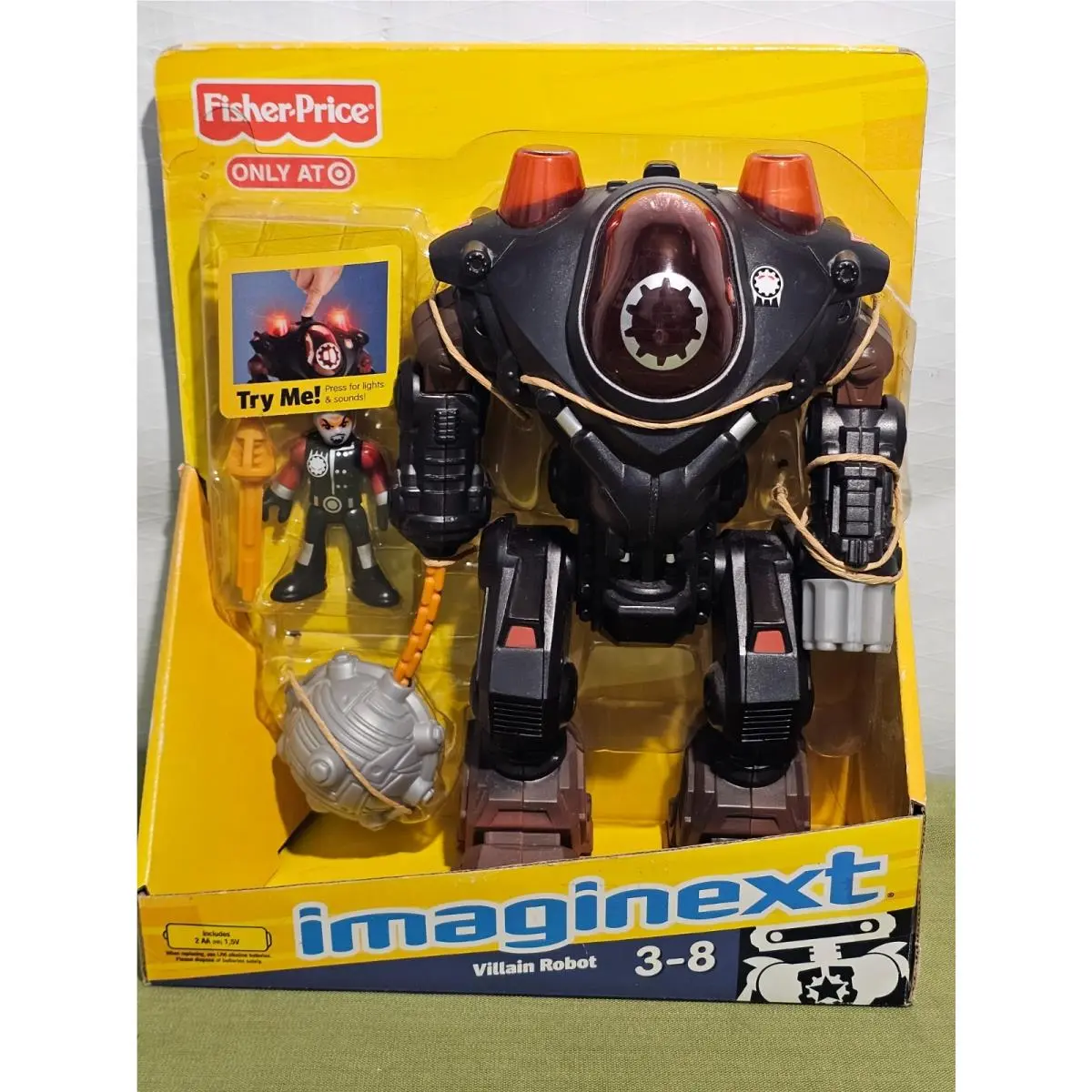 Imaginext 2009 Dr Glitch Evil Villain Mechanical Black Suit Sounds Lights Read