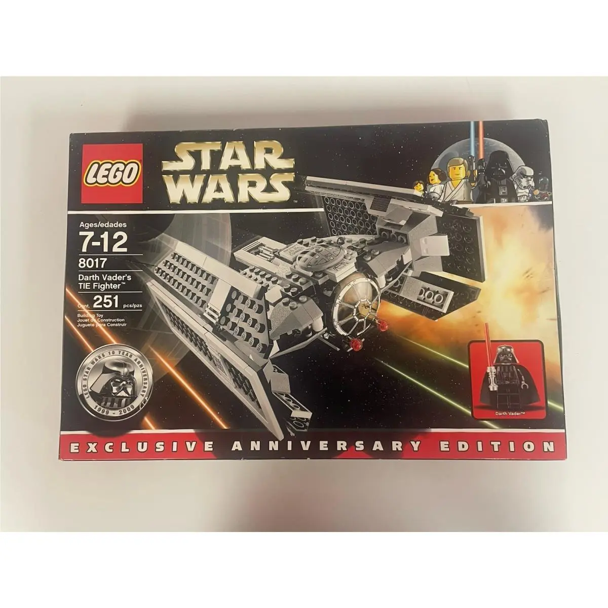 Lego Star Wars 8017 Darth Vader Tie Fighter 2009 Anniversary