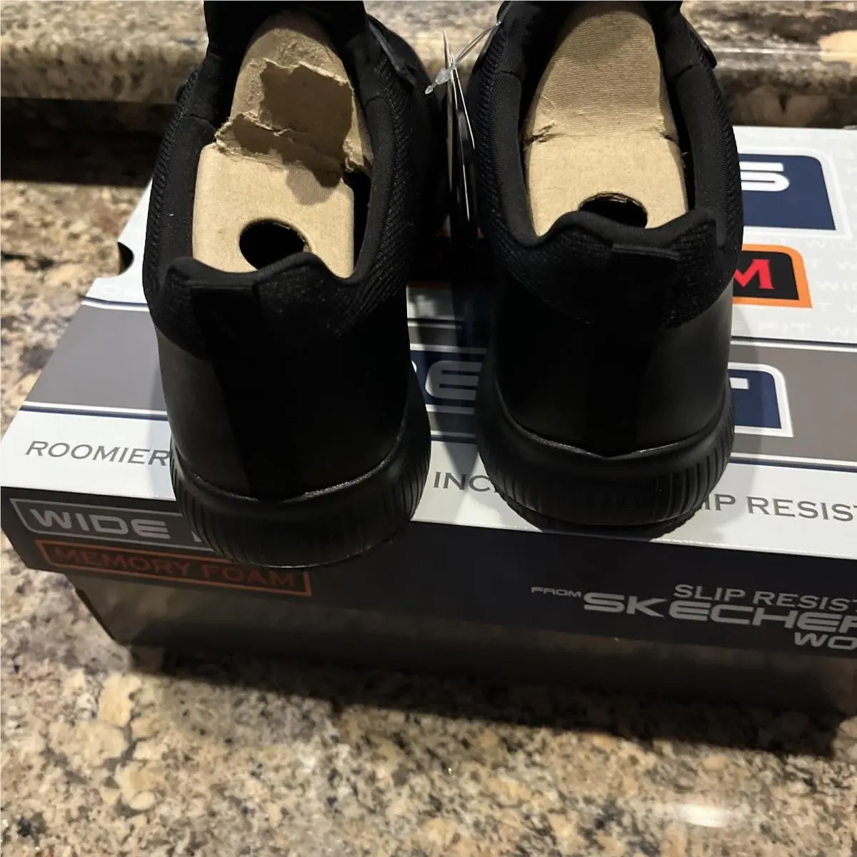 Skechers shoes - Sketchers memory foam wide - Sketchers memory foam wide - Black 6