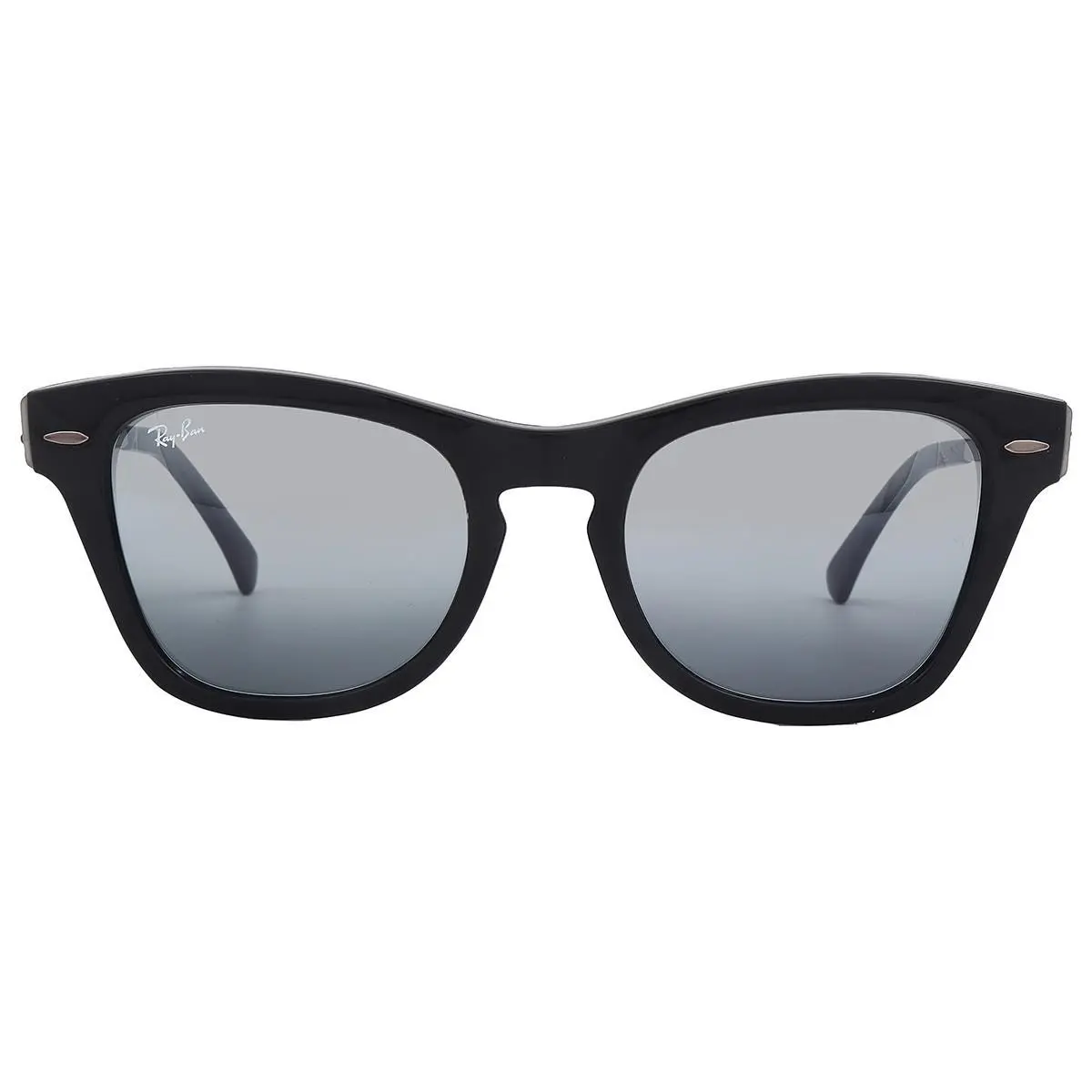 Ray-ban RB0707SM Sunglasses Men`s Blue Gradient Lens Square Black Frame GBO3750