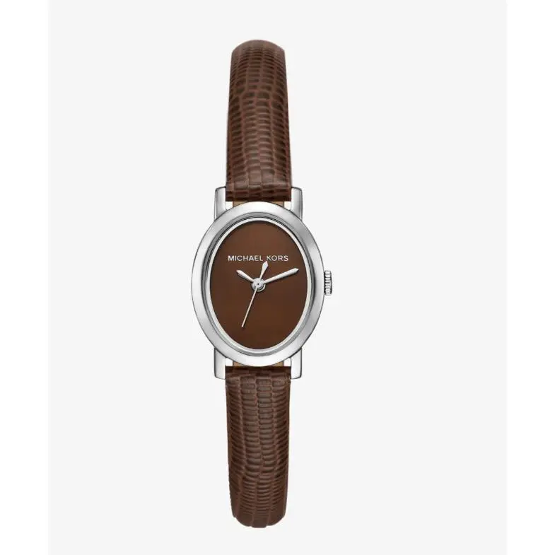 Michael Kors Maude Brown Dial Strap Oval 24MM Women`s Watch MK7635