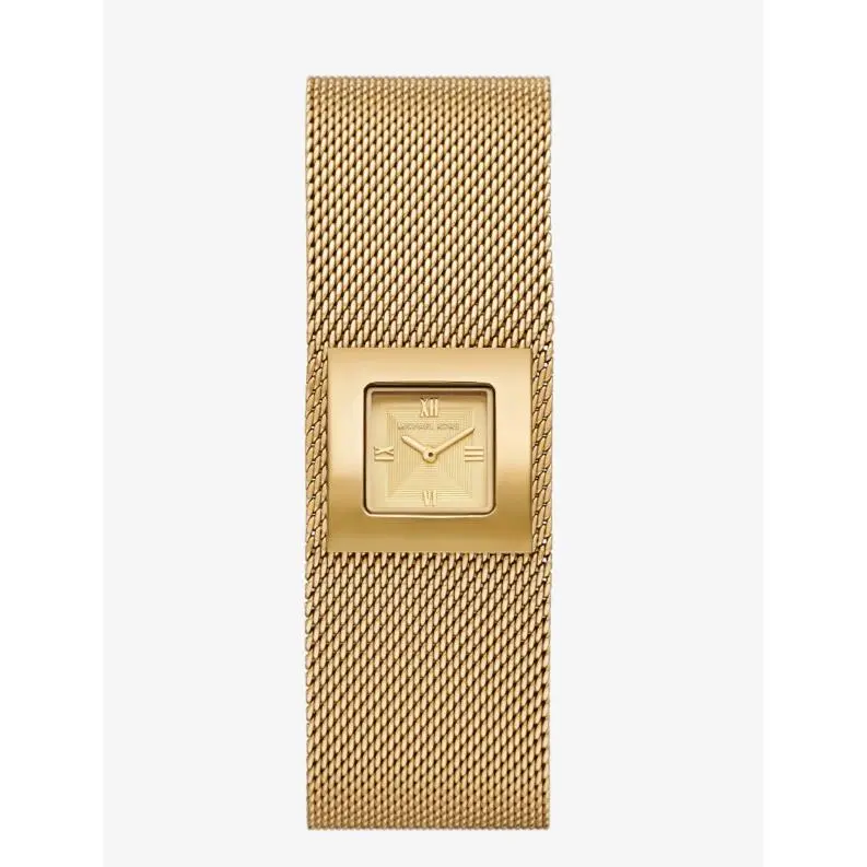 Michael Kors Darrington Gold Square 22MM Women`s Watch MK7626