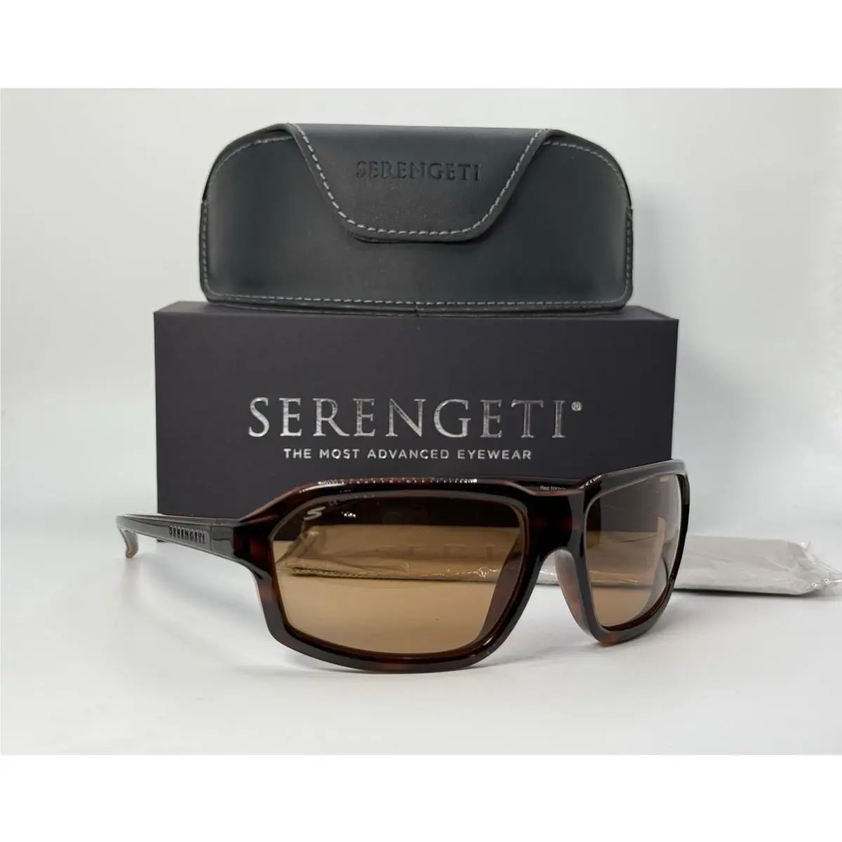 Serengeti Hext SS571004-S Brown Tortoise Polarized Sunglasses