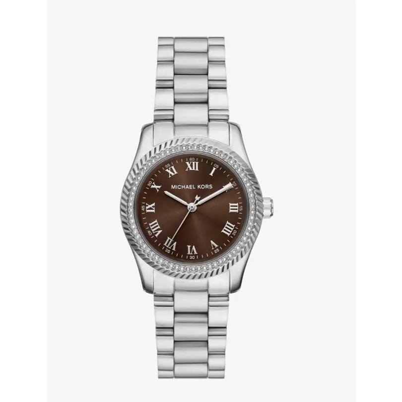 Michael Kors Lexington Silver/brown Gold 33mm Women`s Watch MK7624