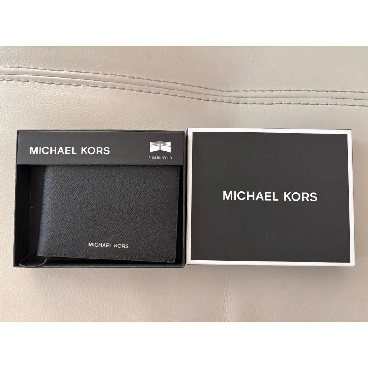 Michael Kors Mens: Andy Leather Black Slim Billfold Wallet