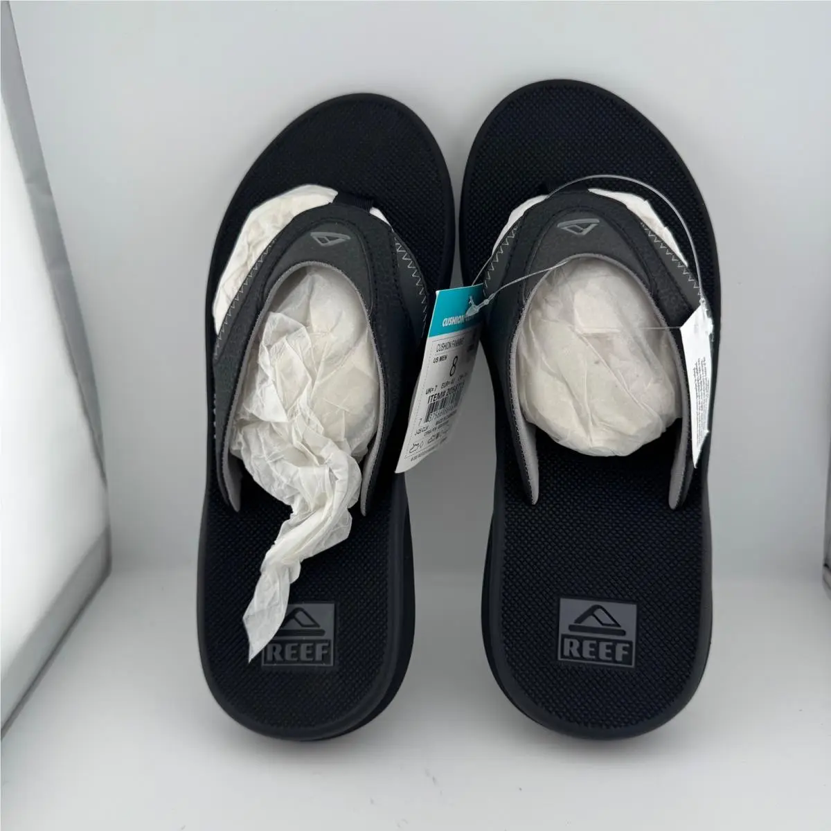 Reef Cushion Fanning Sandals Mens 8 Black Bottle Opener Flip Flops 2058715