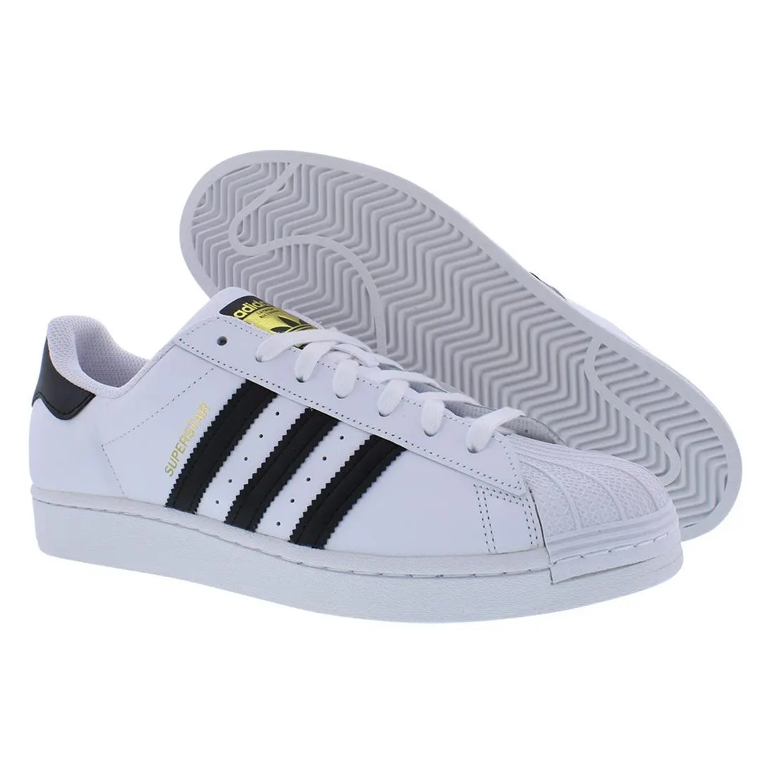 Adidas Superstar Leather Mens Shoes Size 10 Color: Core Black/collegiate