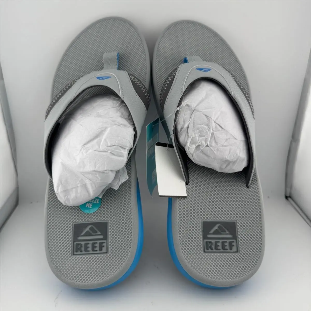 Cushion Fanning Mens 10 Grey Blue Bottle Opener Sandals CJ8927 by Reef
