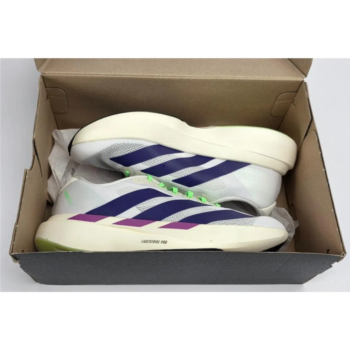 Adidas shoes - adidas Adizero Evo SL - Adizero Evo - JS4456 - White, way: FTWR White/Collegiate Purple/Purple Burst 4
