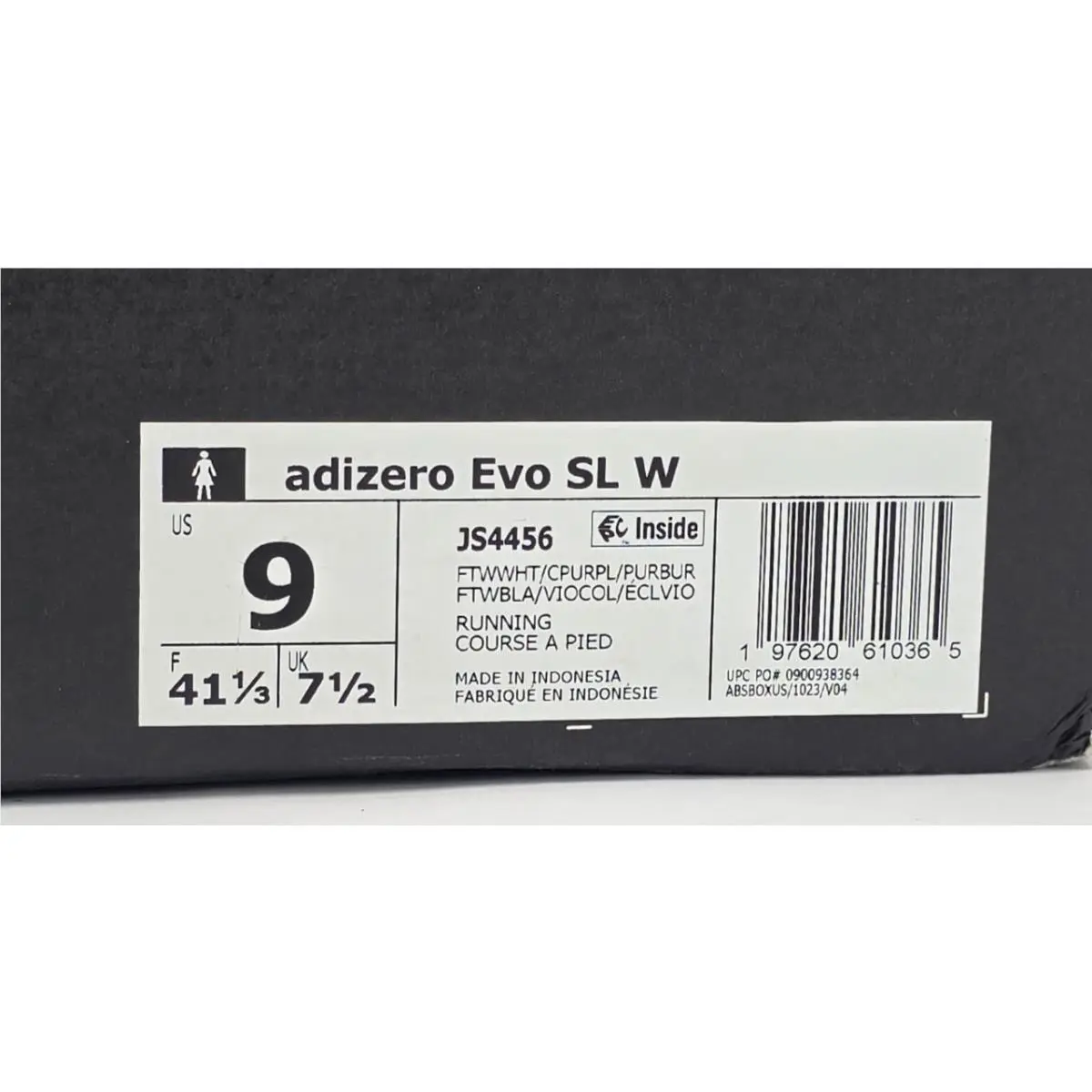 Adidas shoes - adidas Adizero Evo SL - Adizero Evo - JS4456 - White, way: FTWR White/Collegiate Purple/Purple Burst 6
