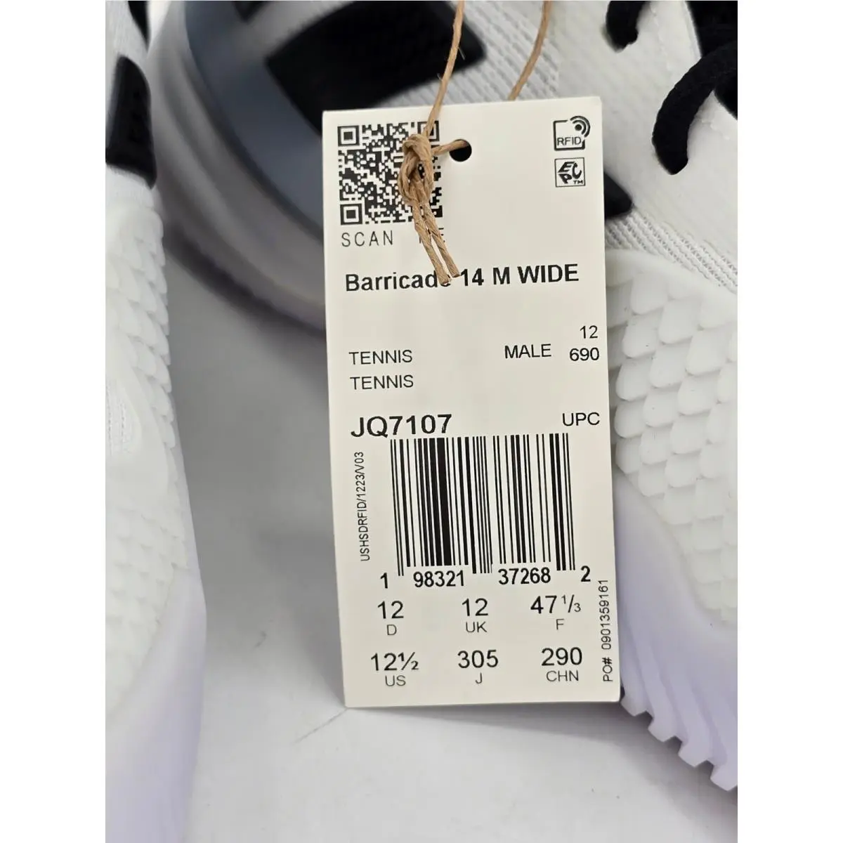 Adidas shoes - Barricade 14 M WIDE - Barricade WIDE - White 3