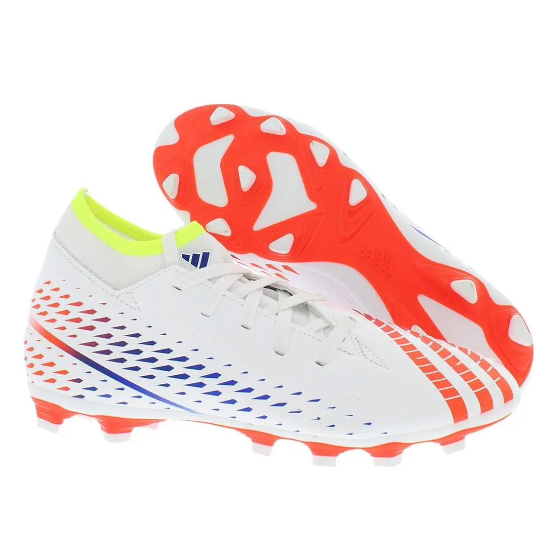 Adidas Predator Edge.4 S Fxg Unisex Shoes Size 7.5 Color: White/yellow/blue